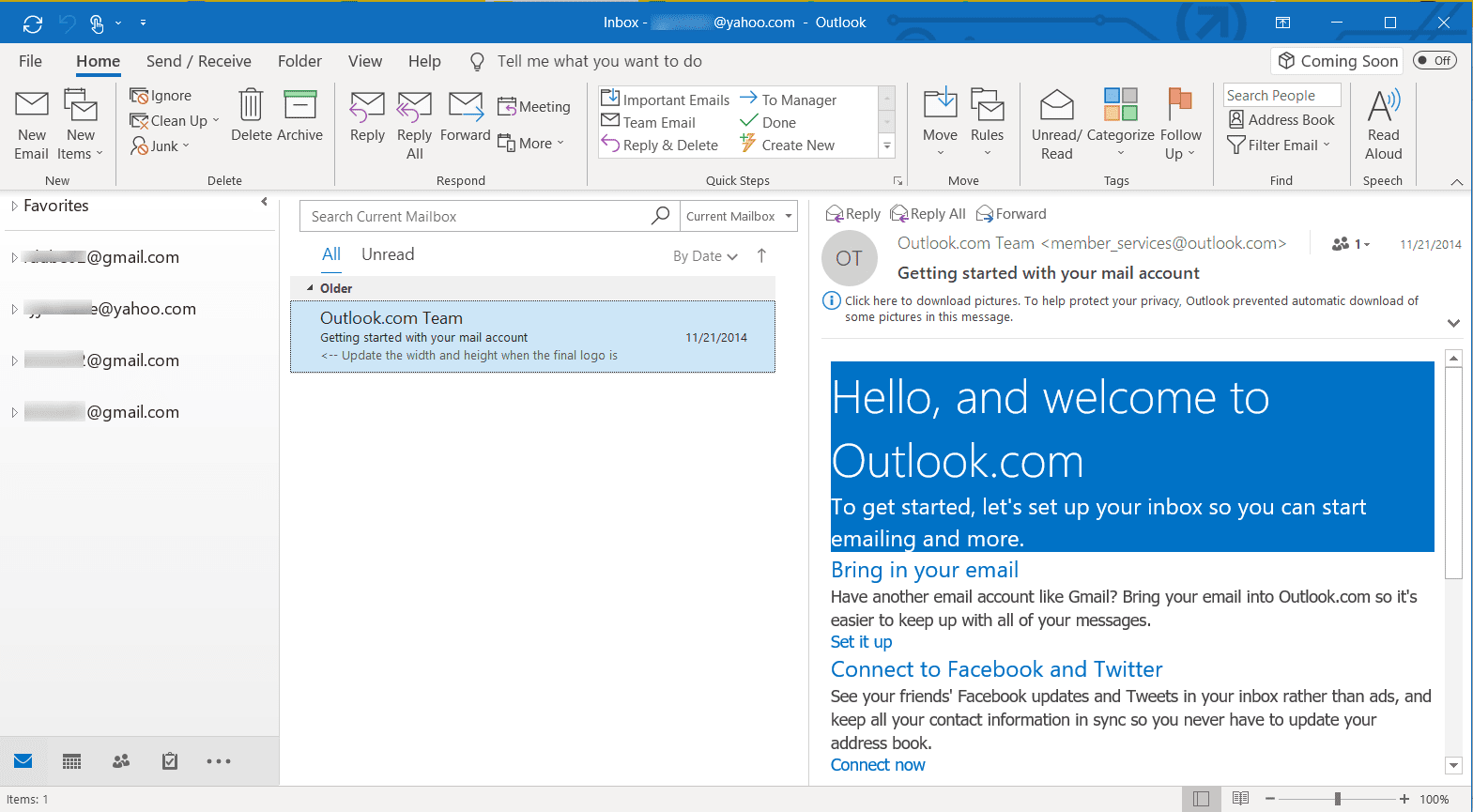 how to change the order of email accounts in outlook 365